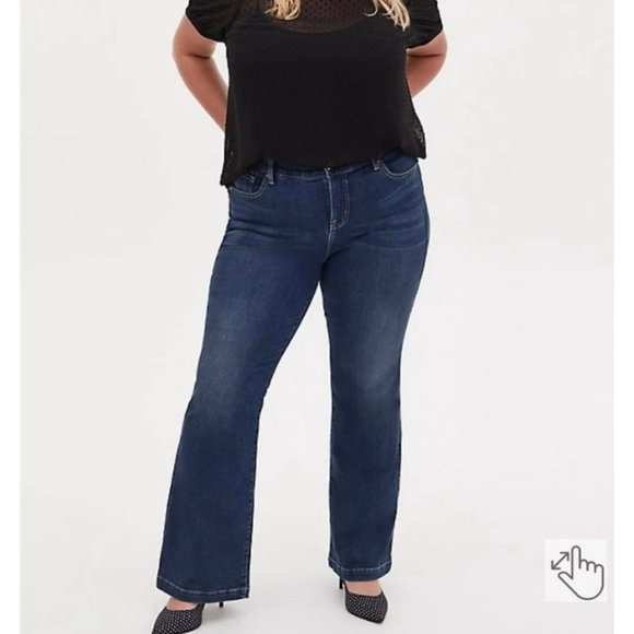 torrid Denim - Torrid Jeans Bombshell Flare Medium Wash Denim Casual